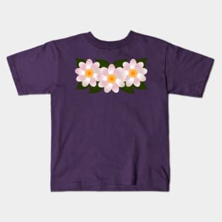 Three White Flowers Kids T-Shirt